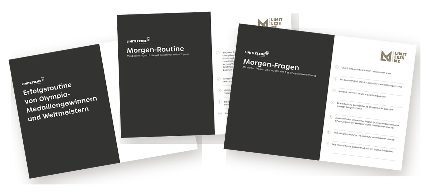 Die Erfolgsroutine, gef&auml;chert: der Umschlag, die Morgen-Routine und die Morgen-Fragen mit sieben Zeilen zum Ausf&uuml;llen